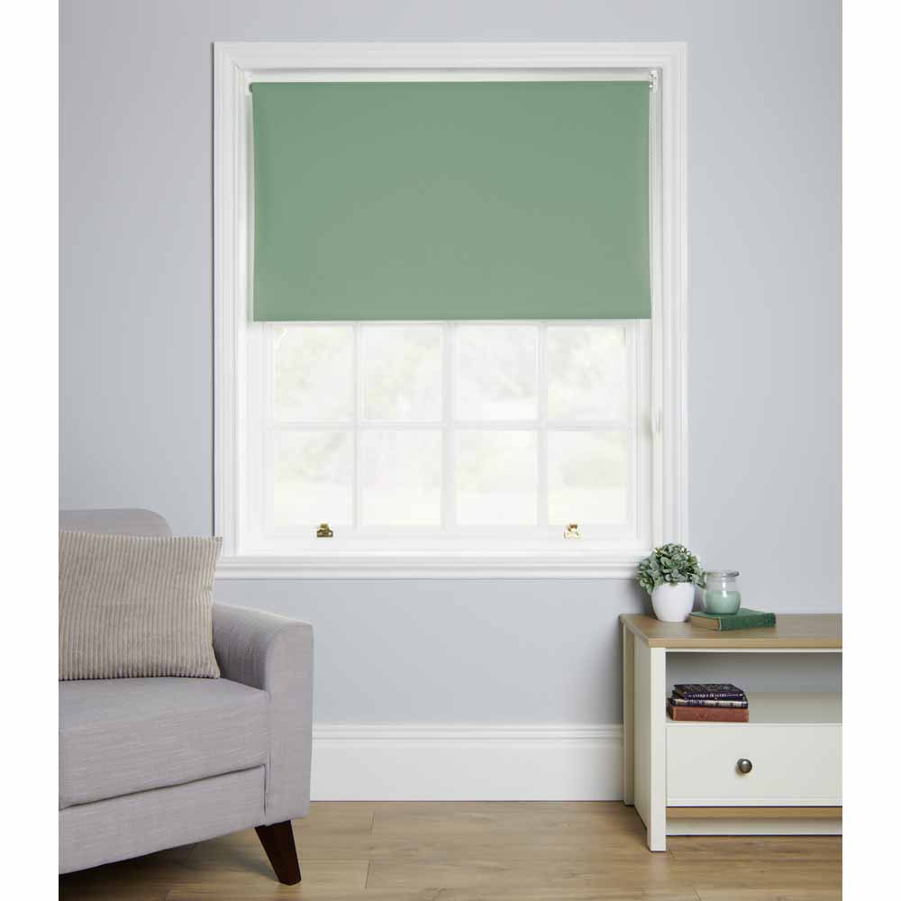 Wilko Basil  Blackout Roller Blinds 120 x 160cm Image 1