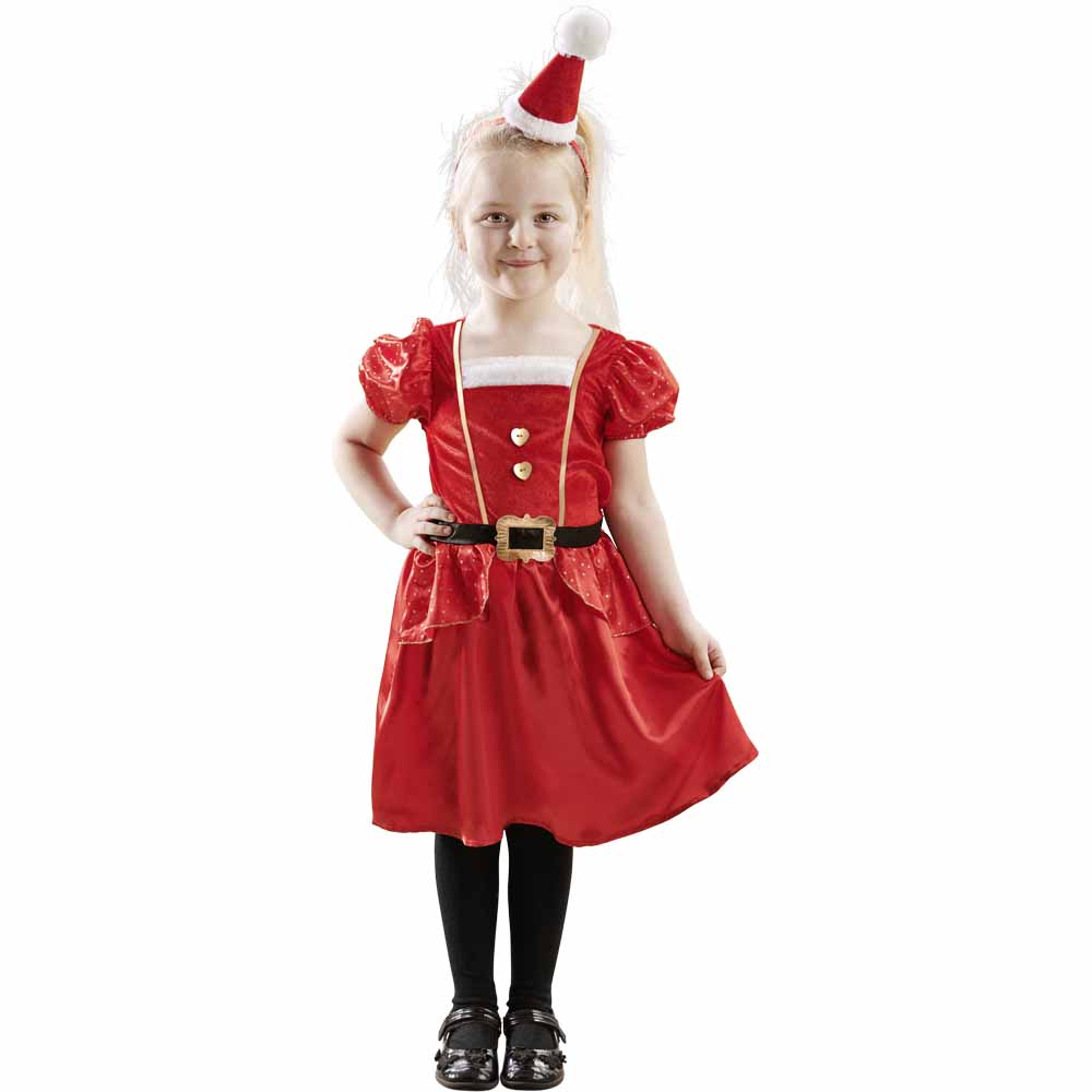 Wilko Girls Miss Santa Costume 7 - 8 Years Image