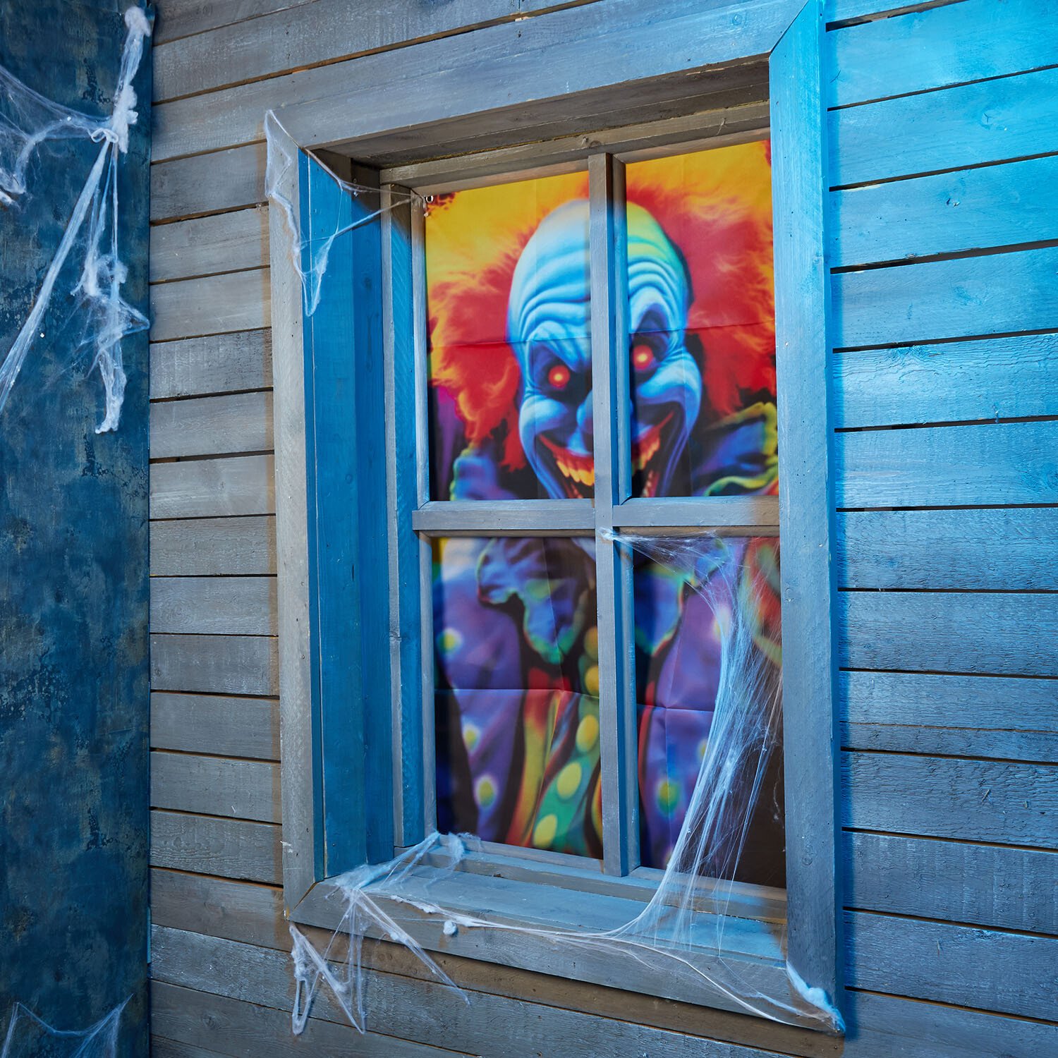 Halloween Clown Window Decor Multicolour Image 1