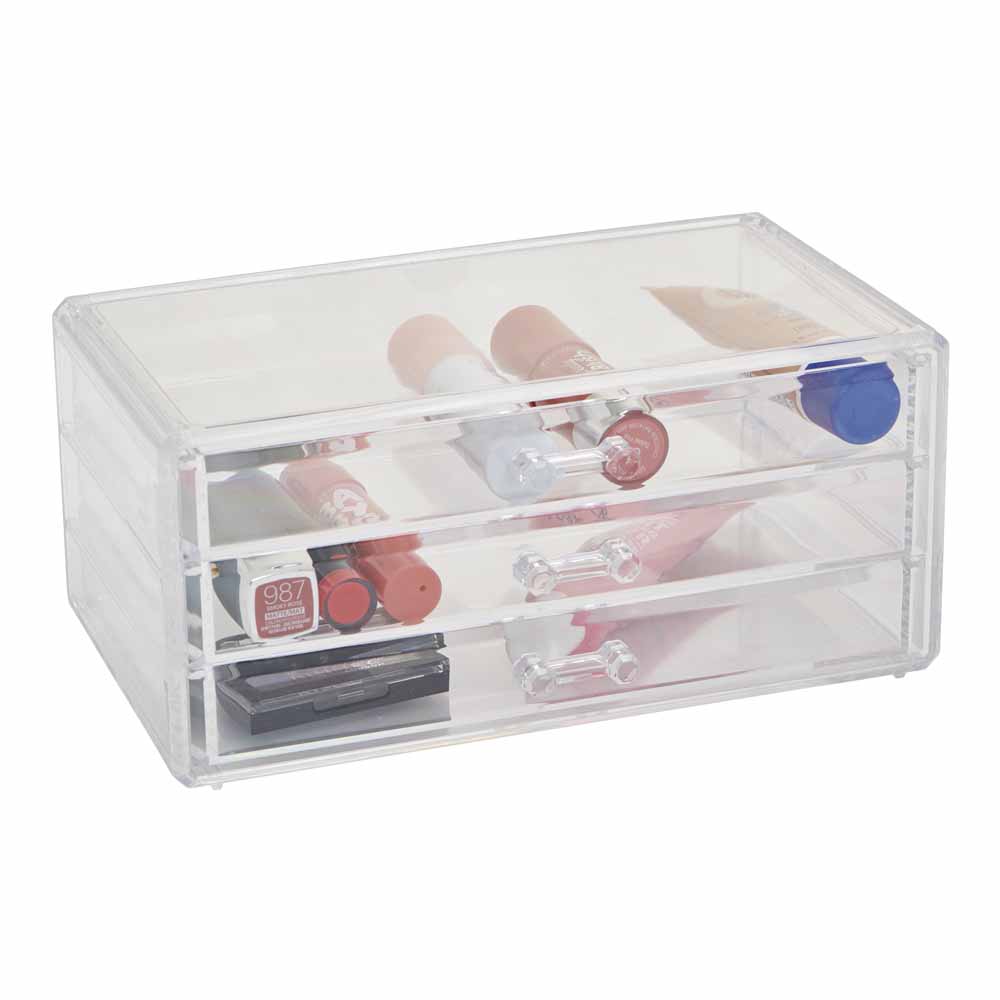 Wilko Clear Cosmetic Perspex Storage Bottom Wilko
