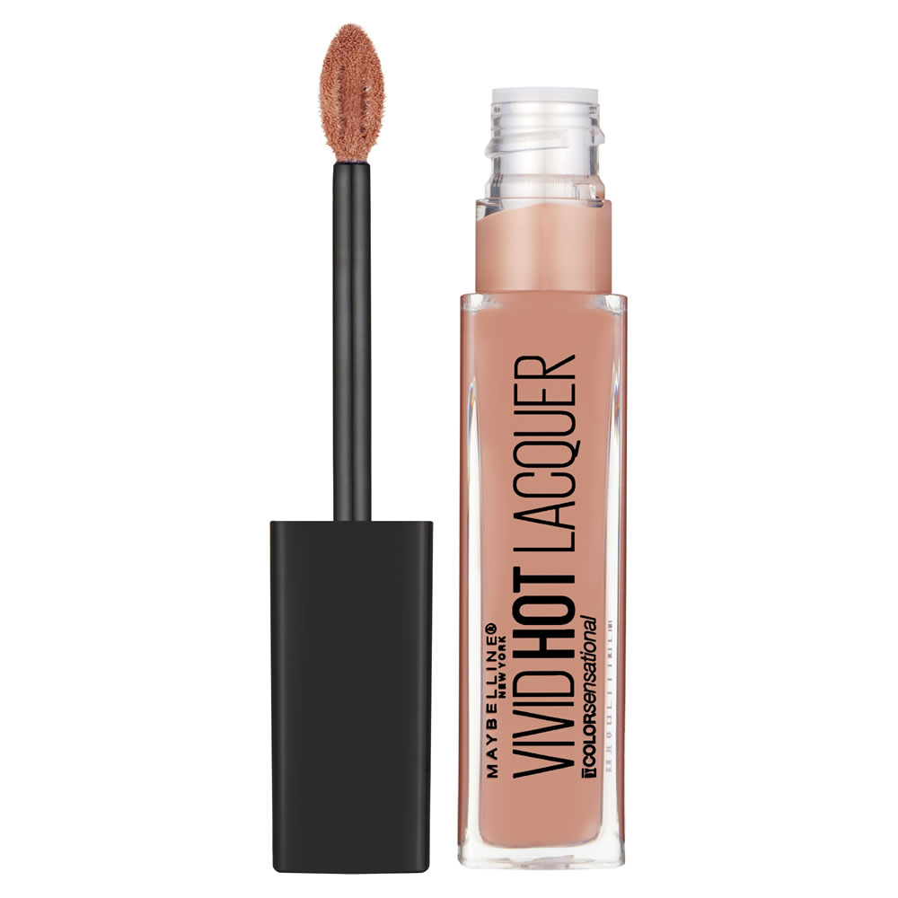 Maybelline Color Sensational Vivid Hot Laquer Lippenstift – Nr. 64 Unreal, Hochpigmentiert & Glänzend