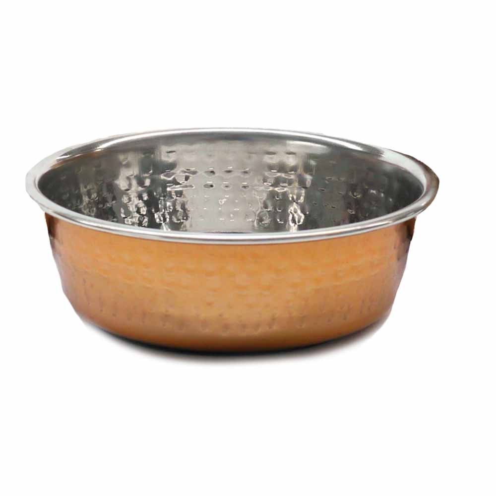 Rosewood Hammered Copper Pet Bowl 1.9L Image