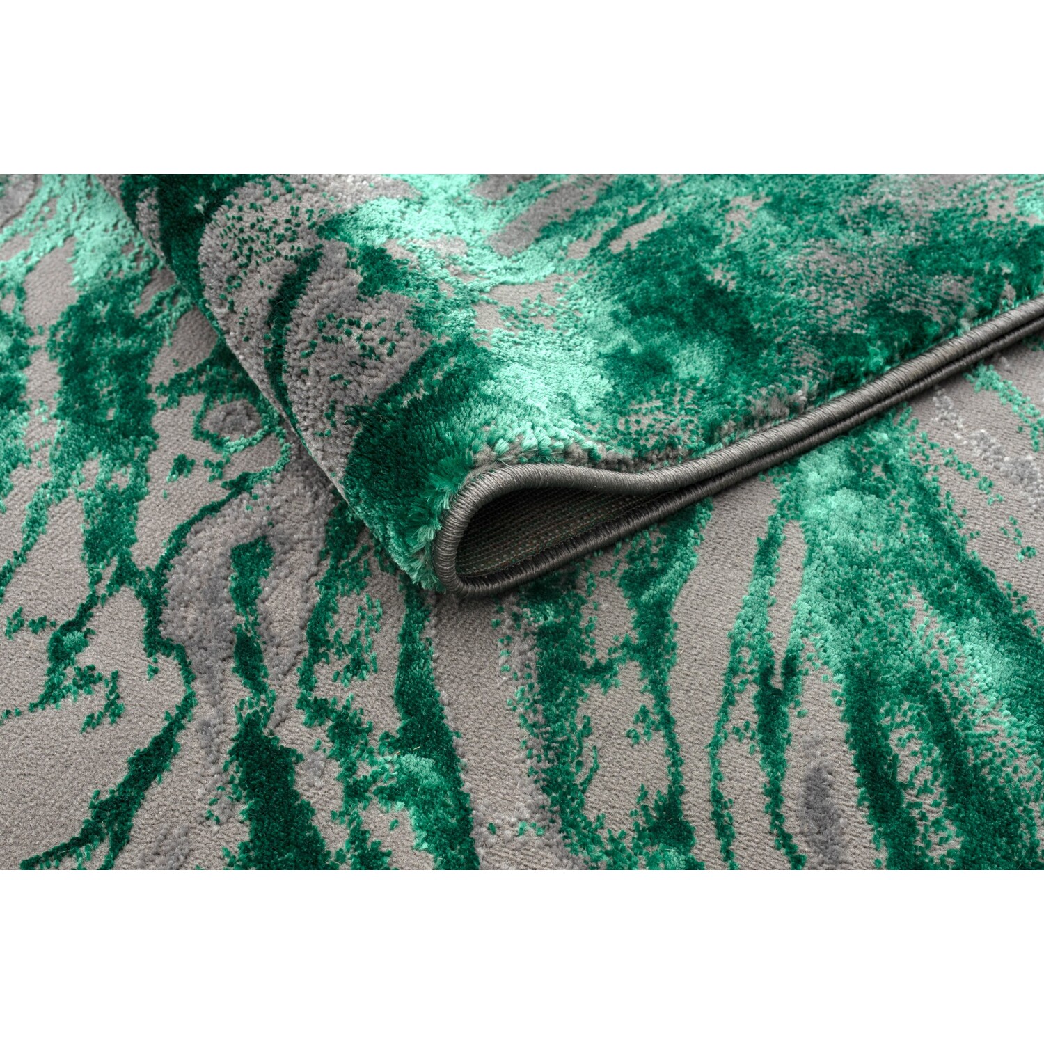 Sunset Emerald Marble Rug Green 120cm Image 3