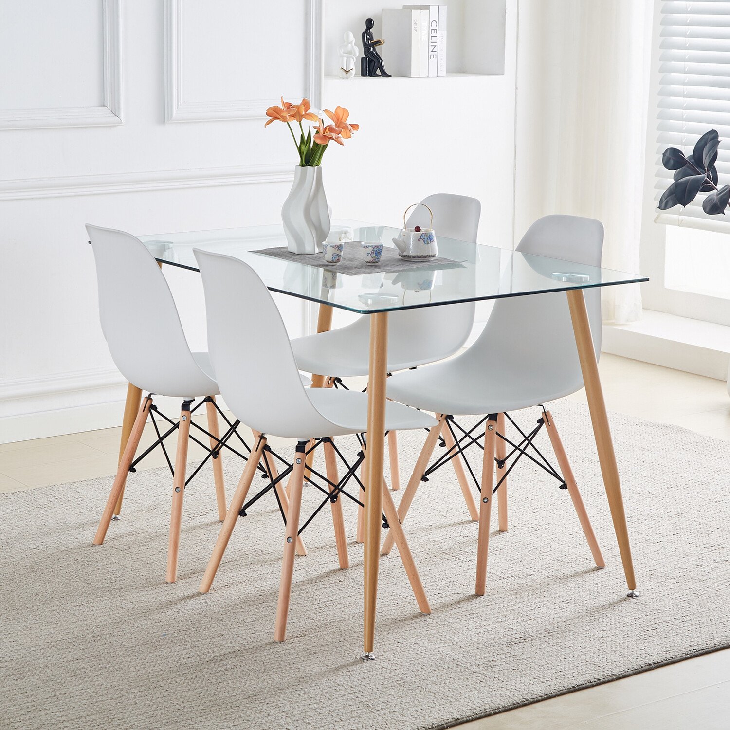 Aspen Dining Set White Image 1