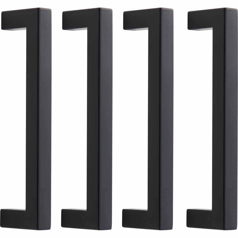 Wilko Matt Black Square Handle 128mm Wilko