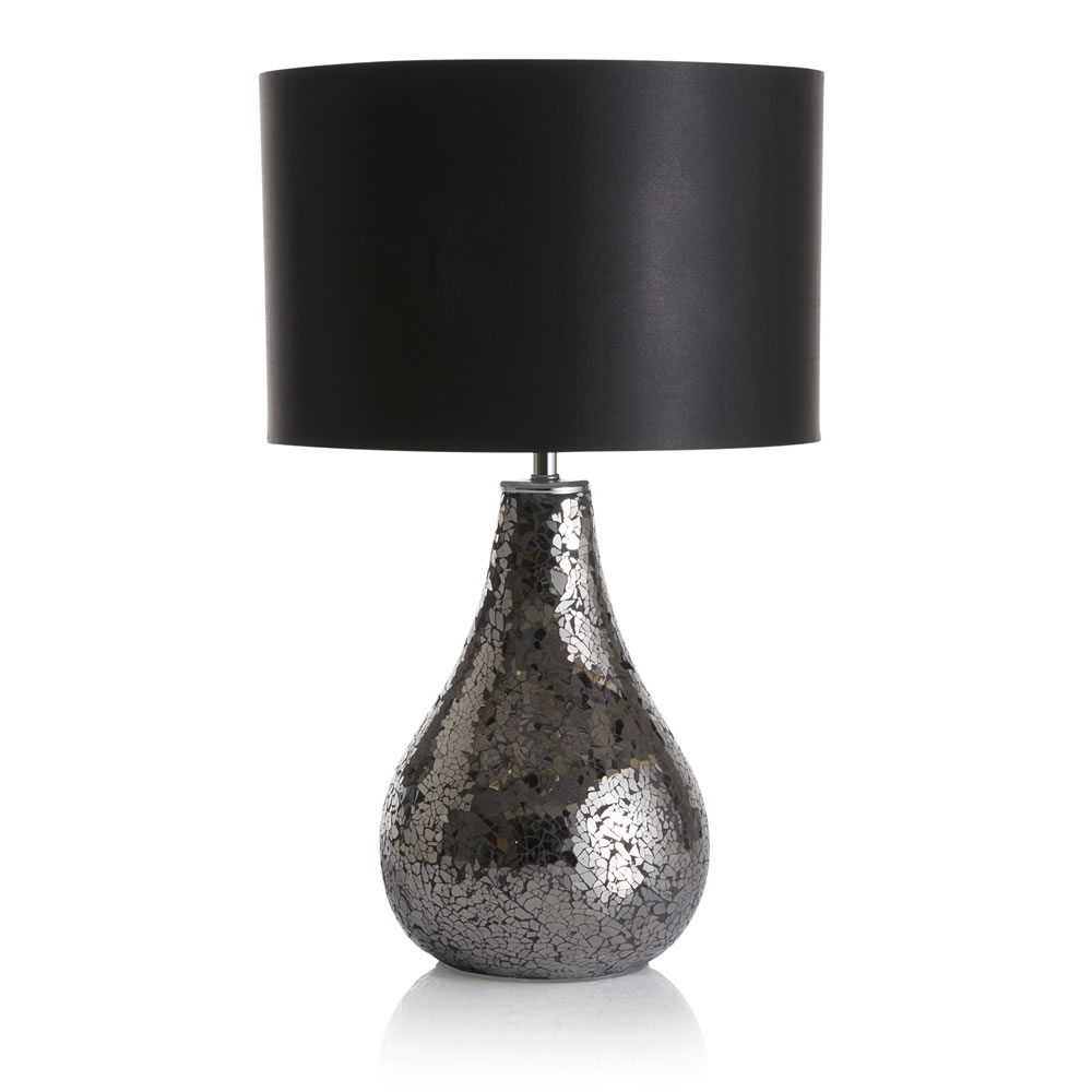 Wilko Black Mosaic Table Lamp Image 3