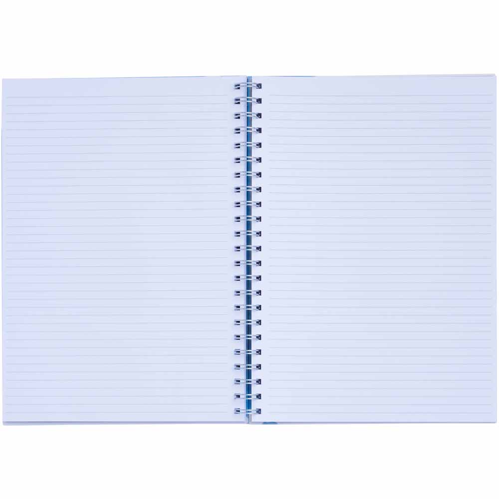 Wilko Wiro Notebook Blue A4 80 GSM 160pg Image 2
