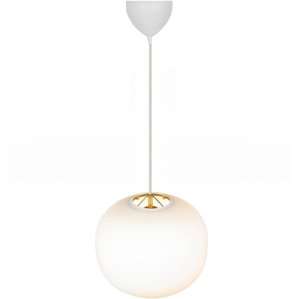 Nordlux Navone E27 Opal White and Brass Pendant Light Image 3