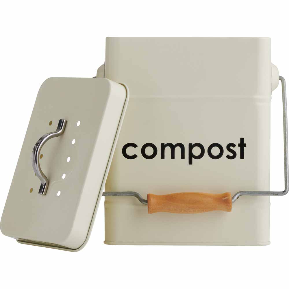 Wilko Cream Worktop Compost Bin Image 2