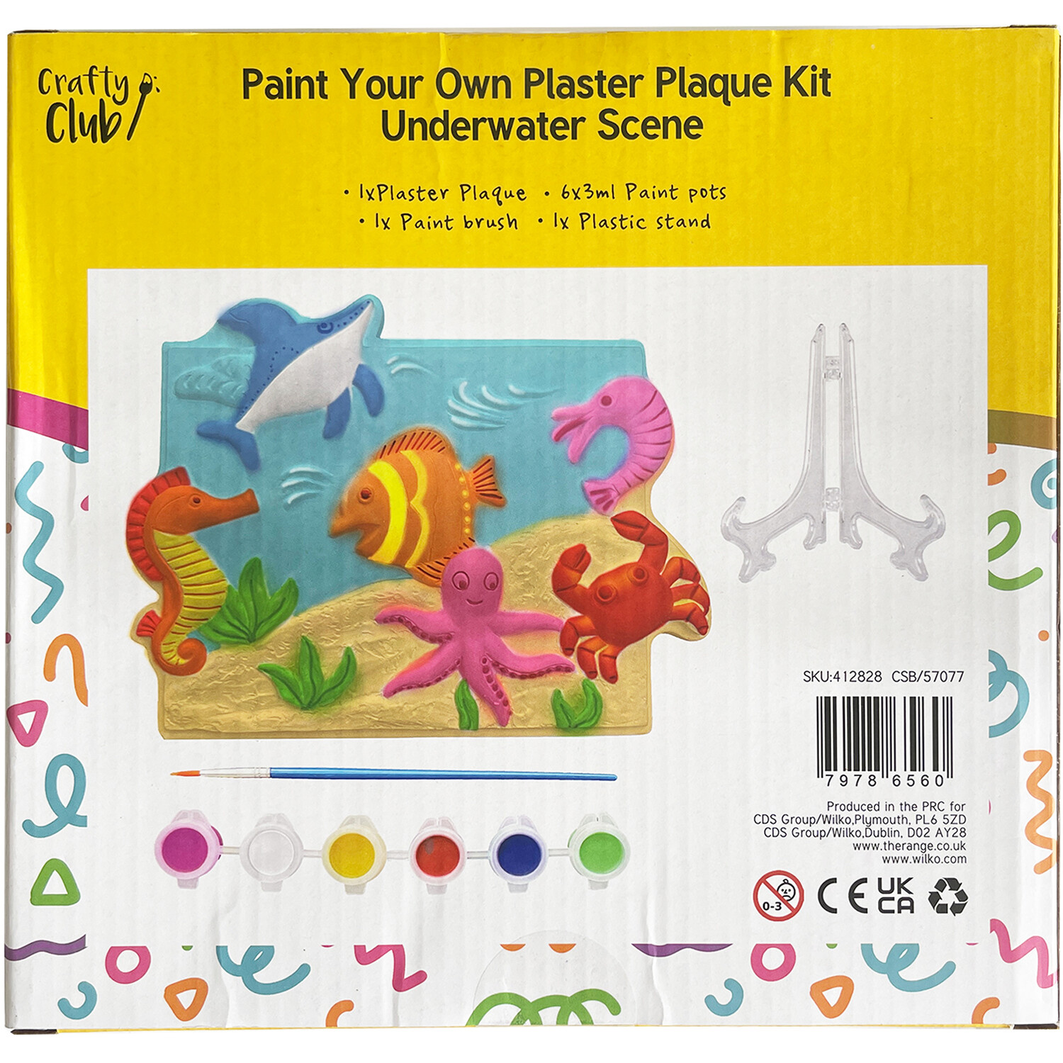 Paint Your Own Plaster Plaque Kit - White Image 2