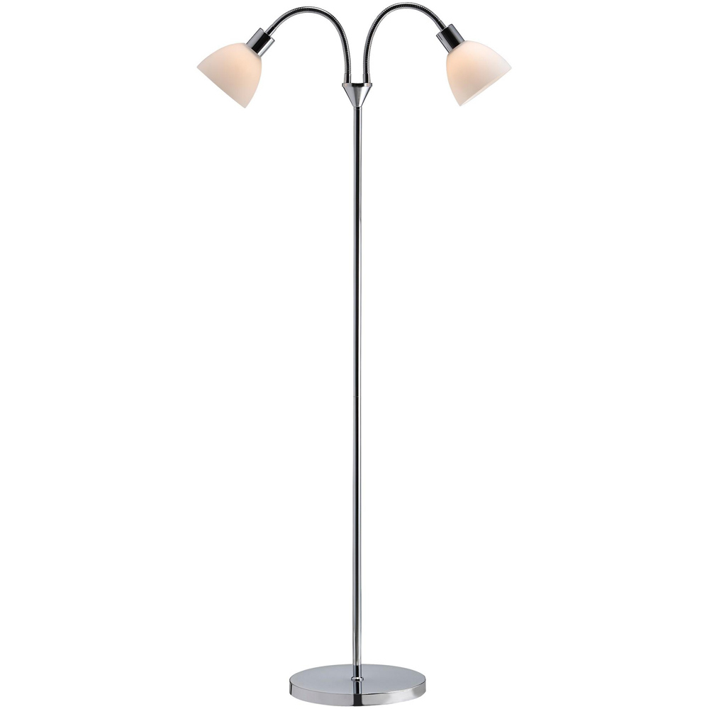 Nordlux Ray E14 Chrome Double Floor Lamp Image 1
