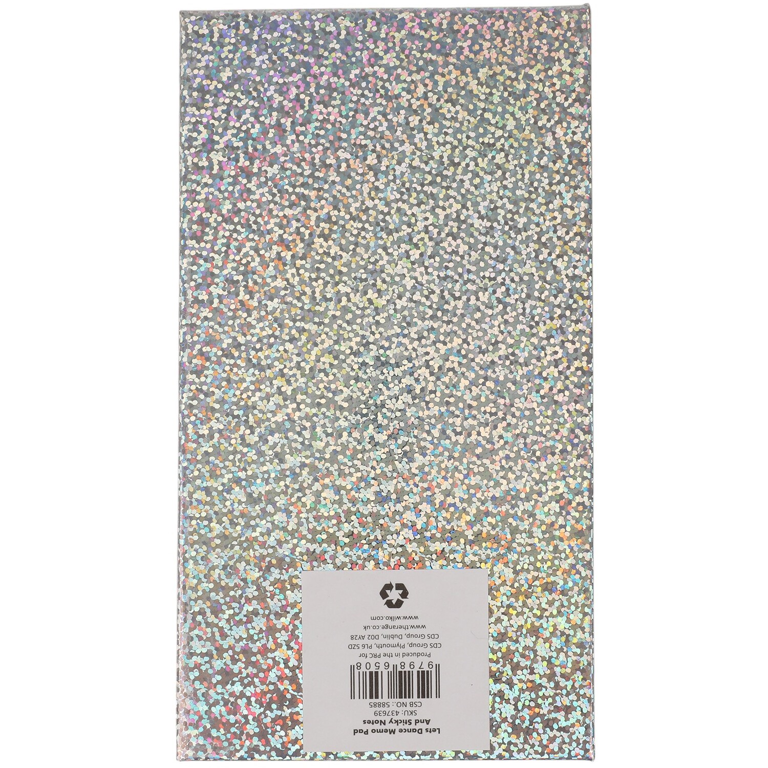 Let's Dance Memo Pad and Sticky Notes Silver and Pink Image 3