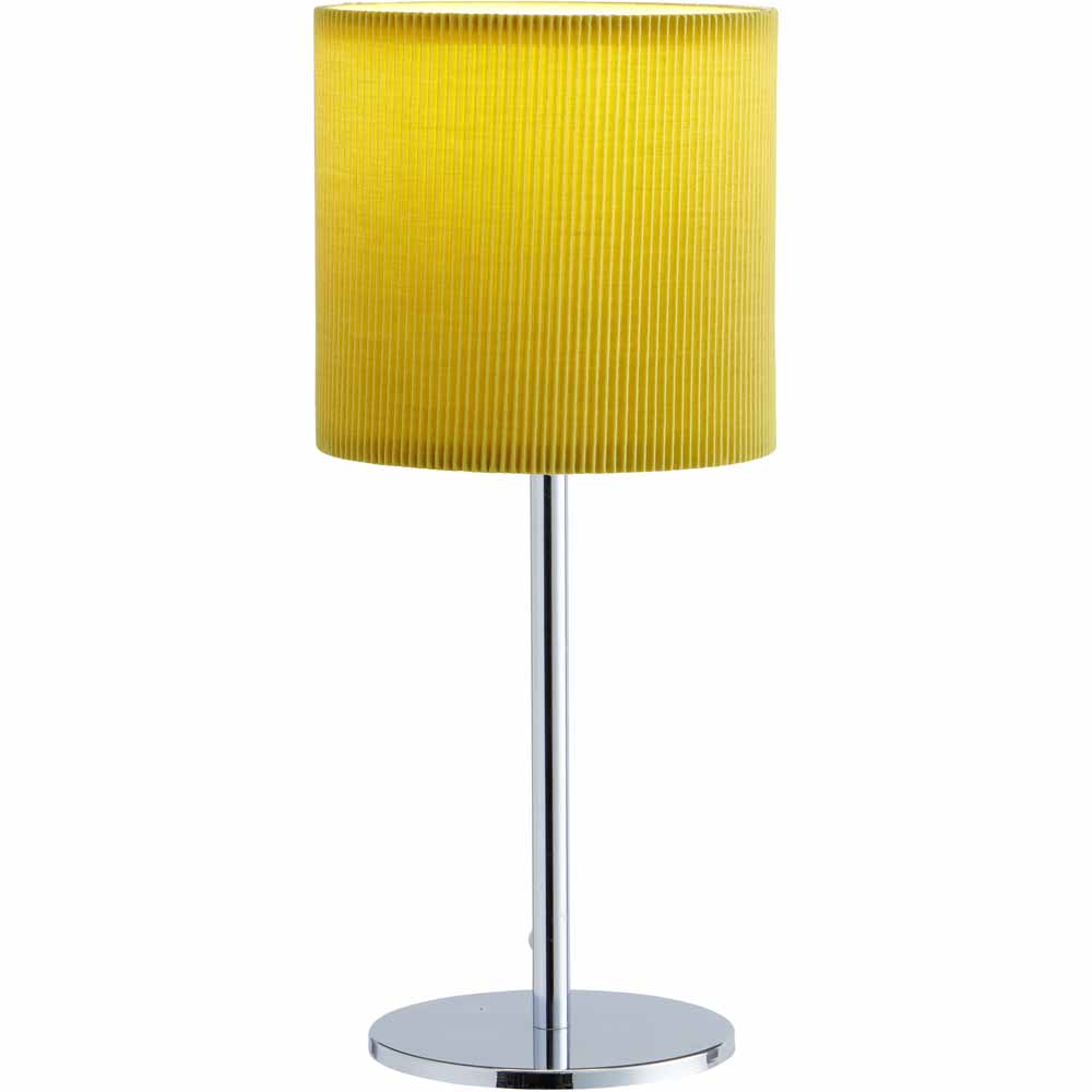 Wilko Mustard Micro Pleat Table Lamp Image 4