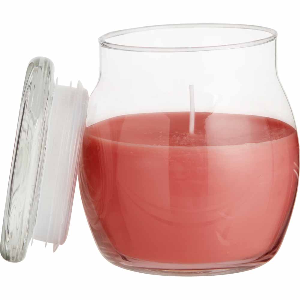 Wilko Red Berries Glass Candle Jar Wilko