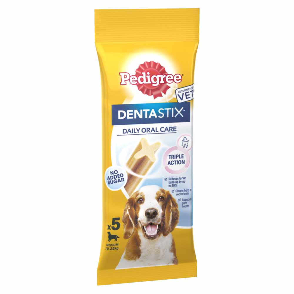 Pedigree Dentastix Daily Adult Medium Dog Dental Treats 128g 5 Pack Image 3