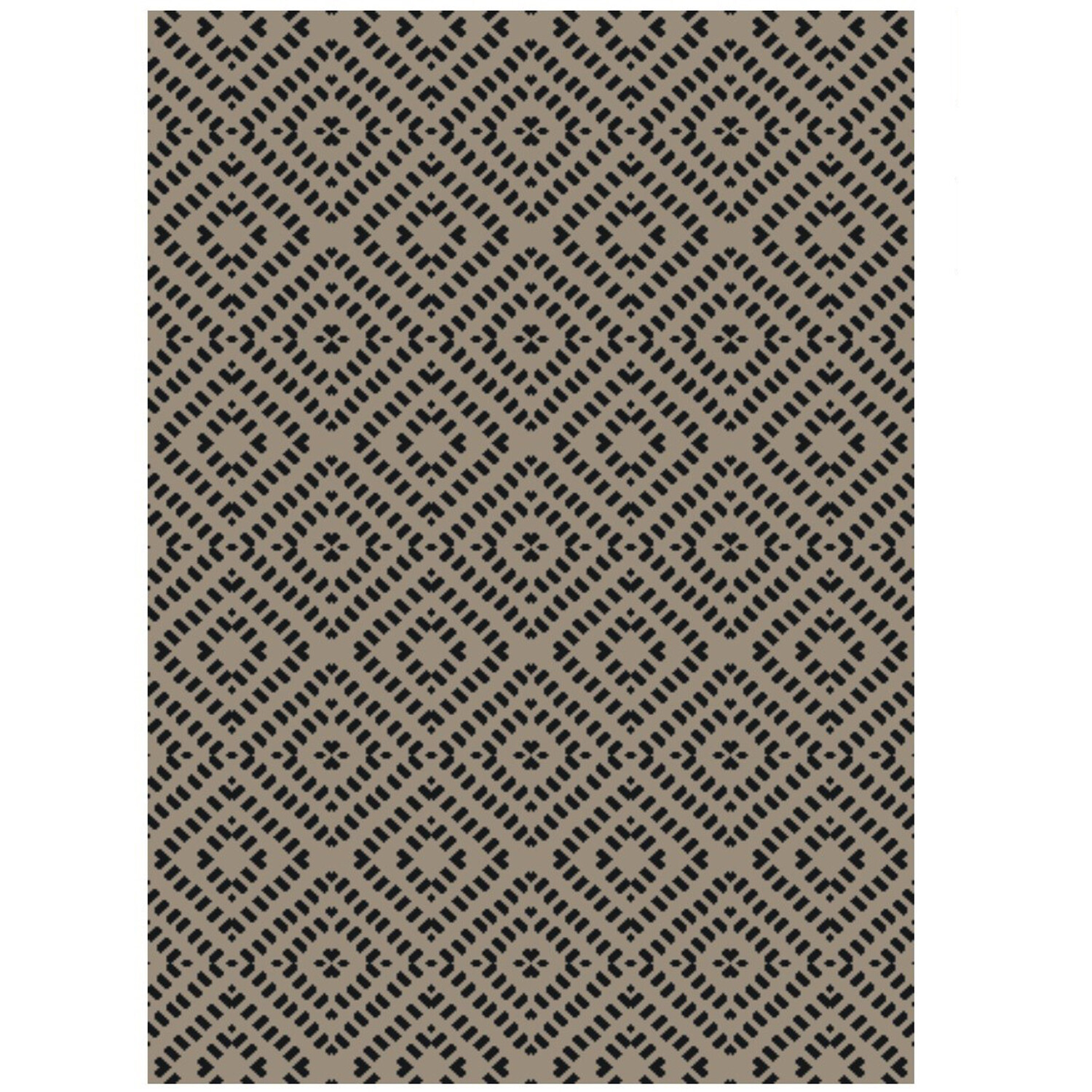 Manhattan Geo Reversible Outdoor Rug - Brown and Black Image 1