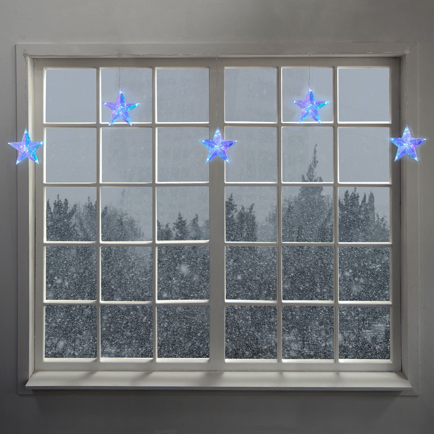 50 LED Star Iridescent Curtain Lights Iridescent Image 2