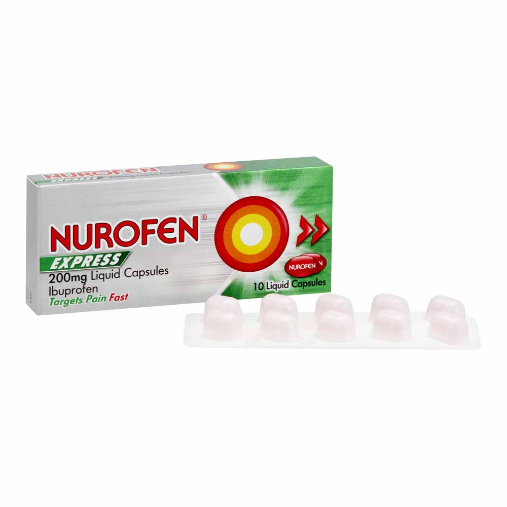 Nurofen Ibuprofen Express Liquid Capsules 10 Pack Image 2