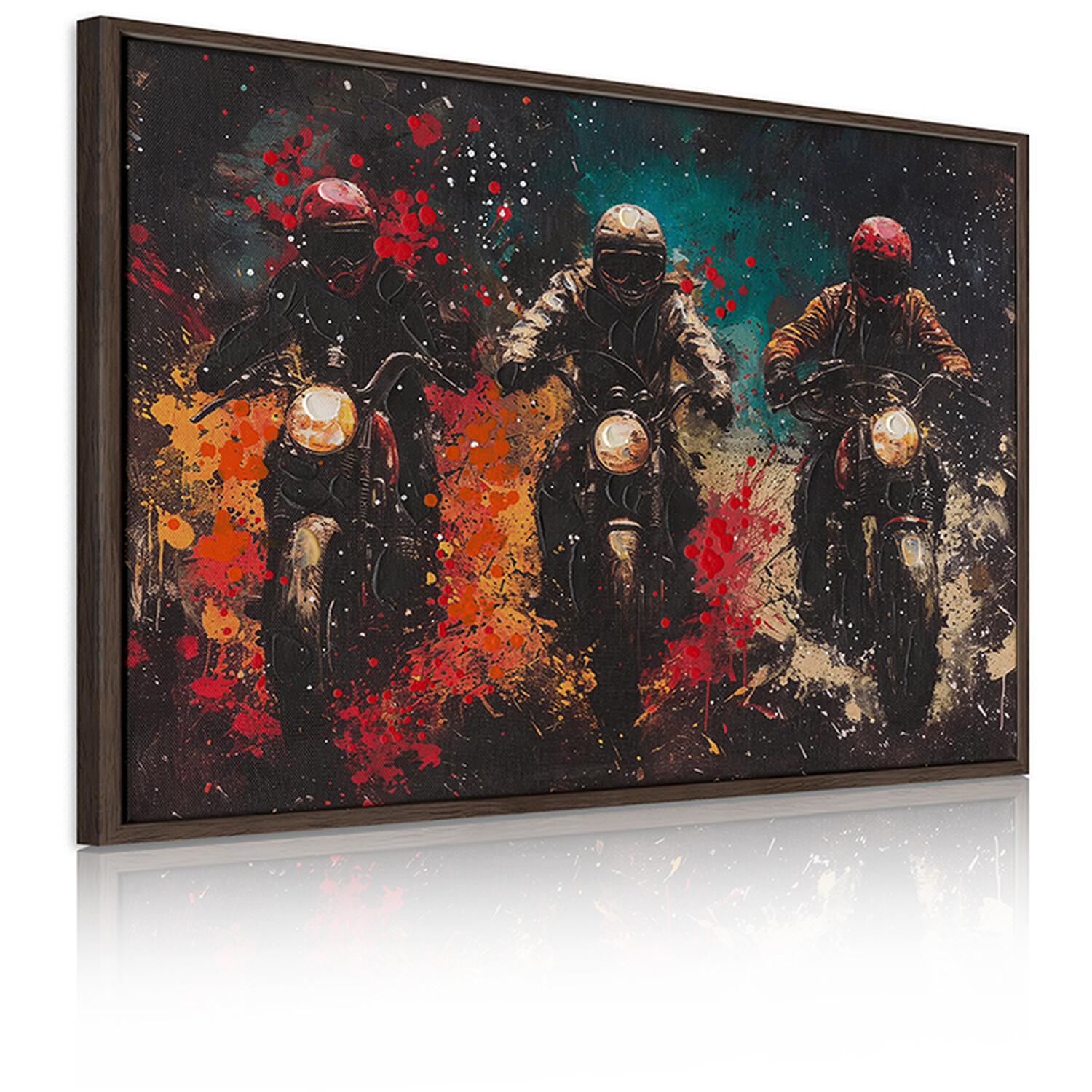 Motorcycle Triad Framed Textured Canvas Image 4