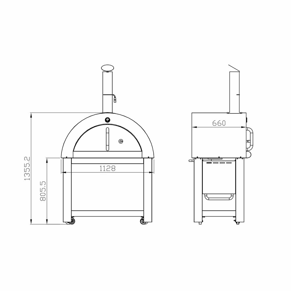 Callow Large Pizza Oven with Cover Image 3