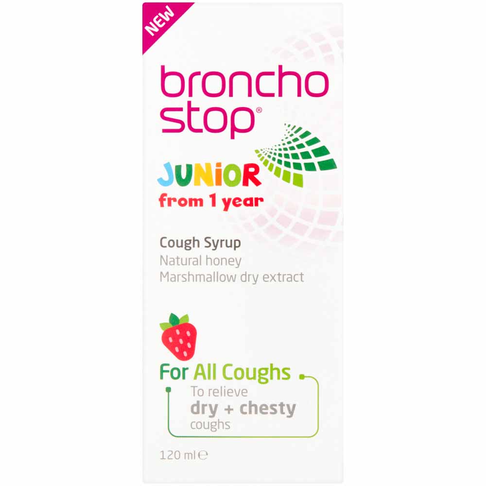 Bronchostop Junior Cough Syrup 120ml Image 1