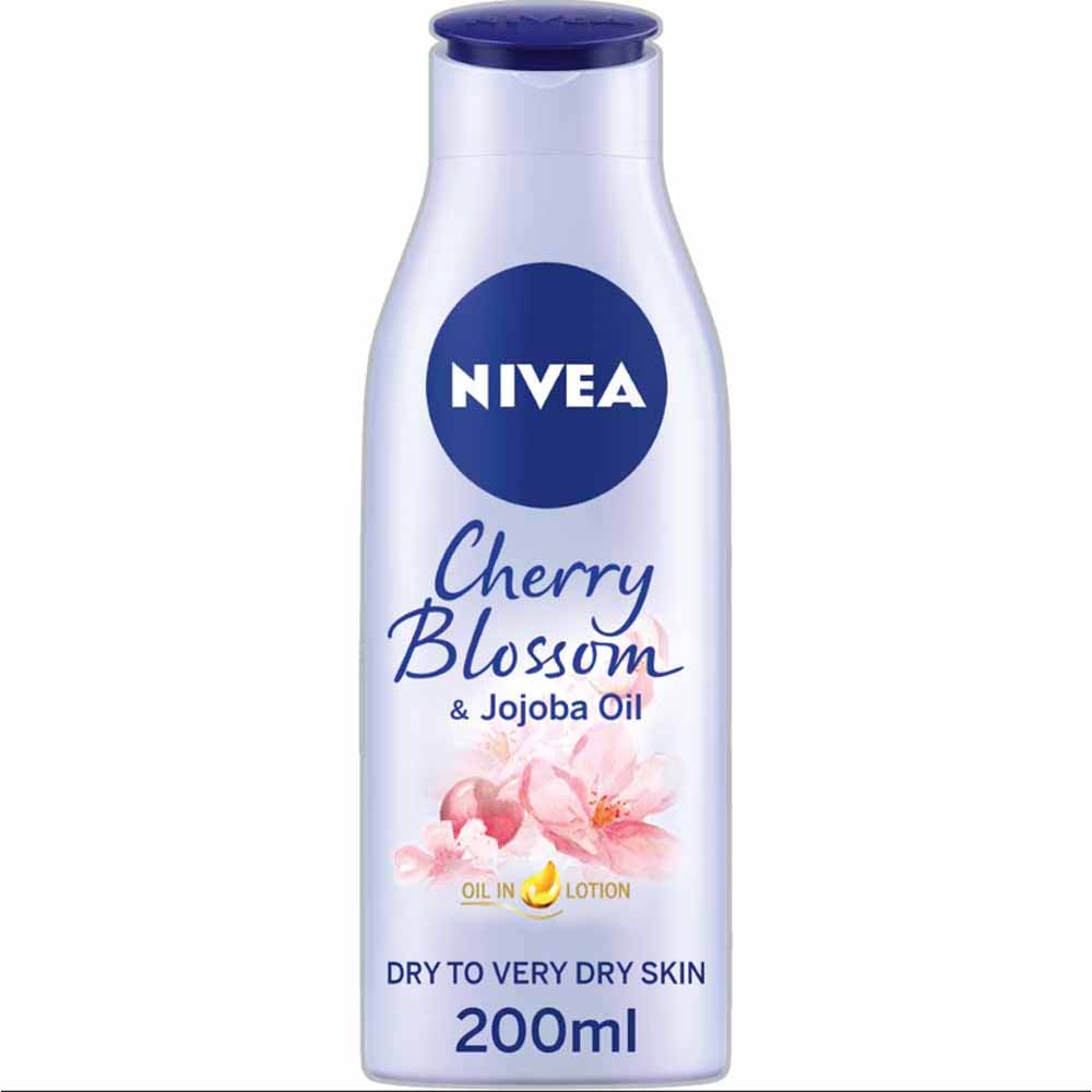 Nivea Cherry Blossom and Jojoba Oil Body Lotion 200ml Wilko