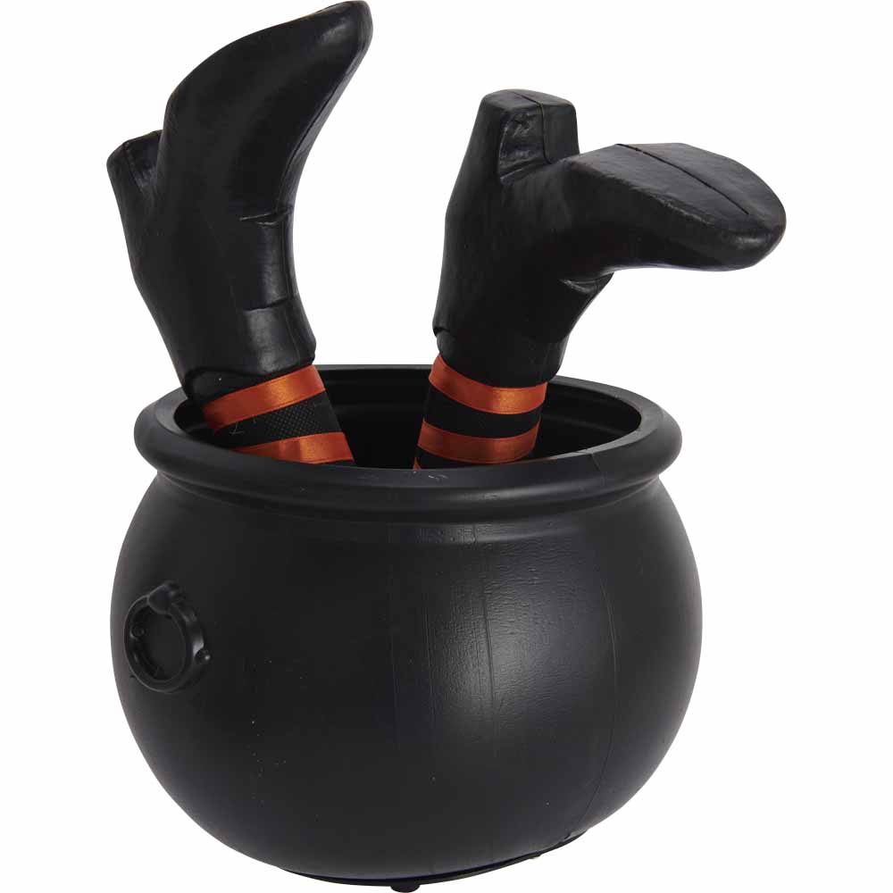 Wilko Animated Witch Legs in Cauldron Image