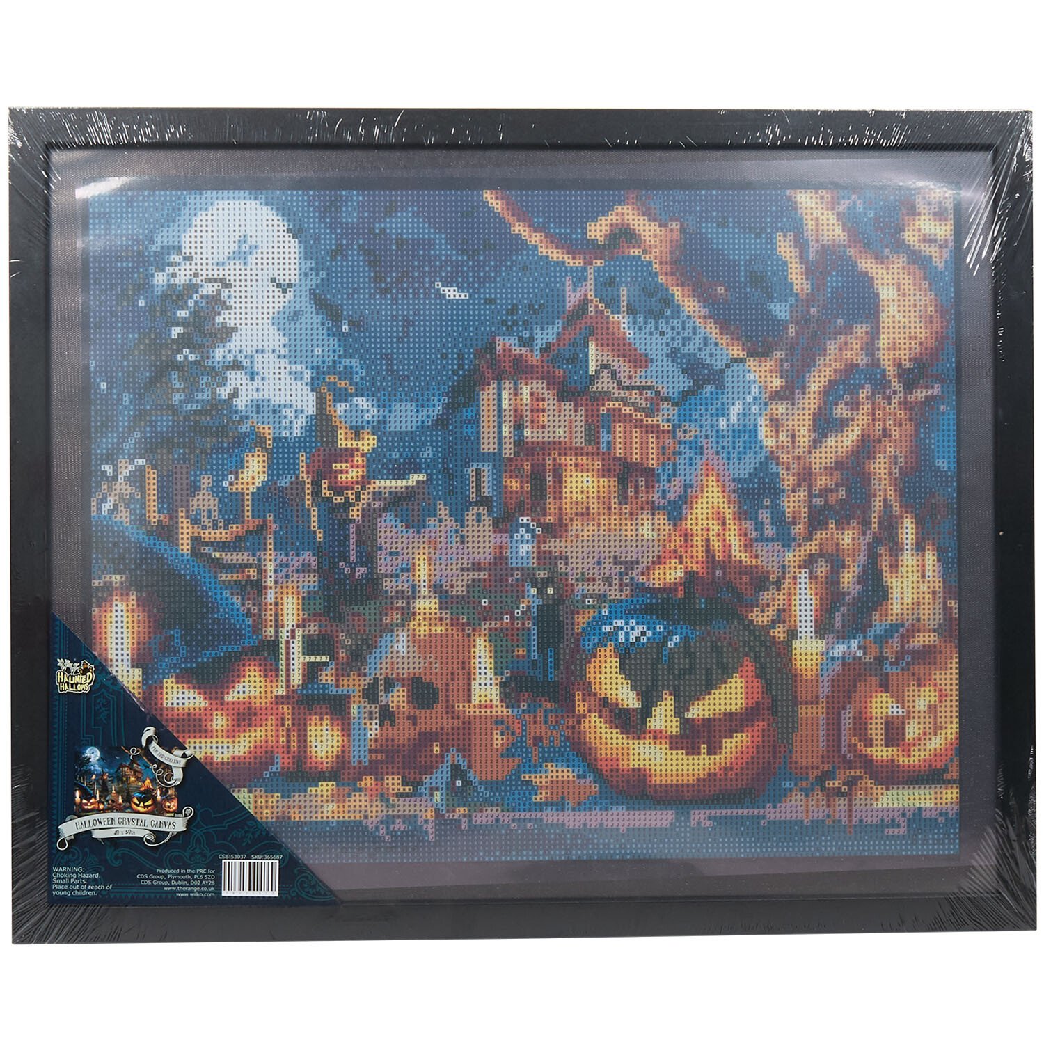 Framed Halloween Diamond Canvas - Multicolour Image 1