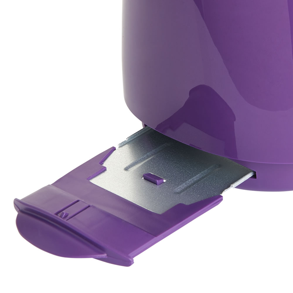 Wilko Colour Play 2 Slice Purple Toaster Image 4