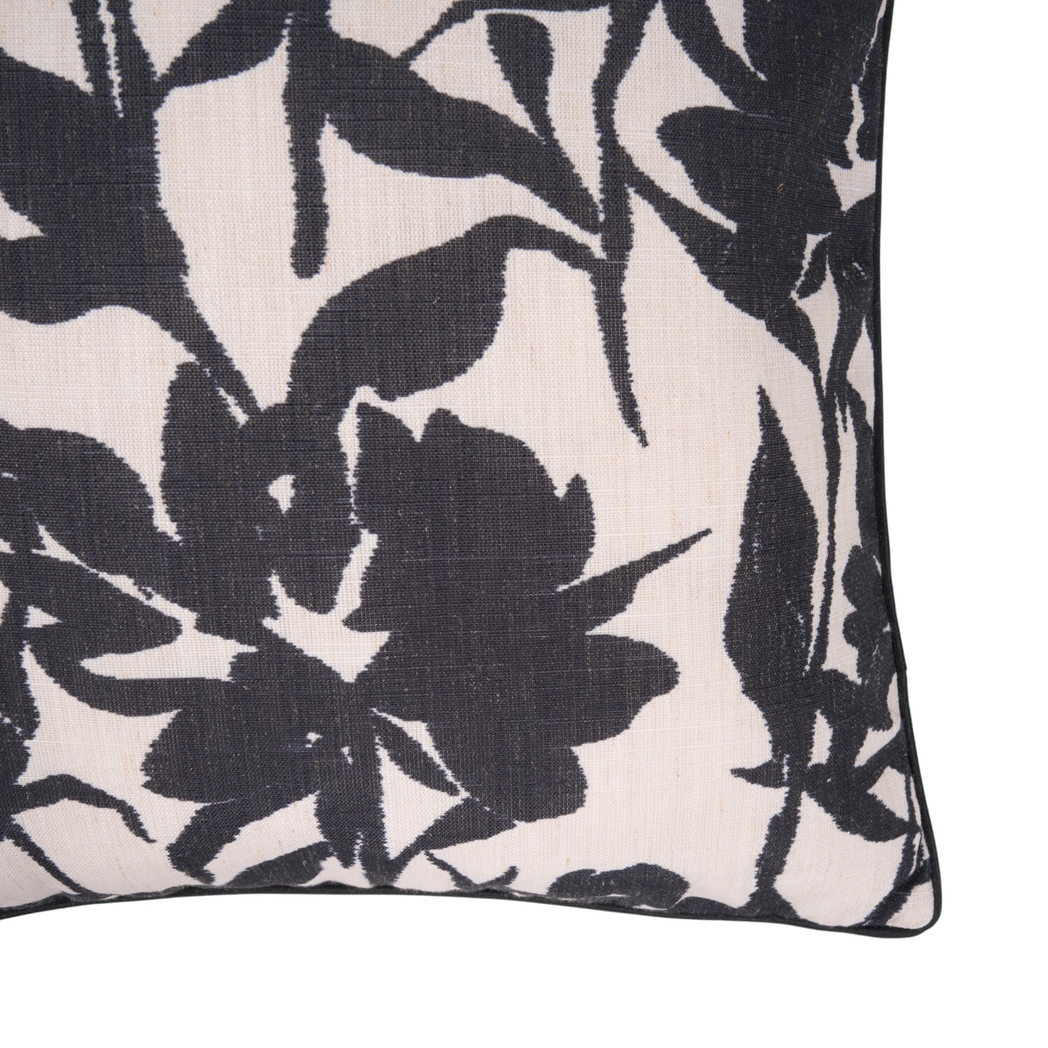 Zahria Ikat Cushion Black Image 3