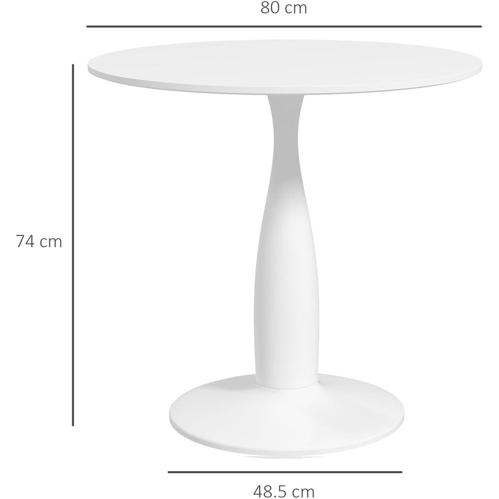 Portland 2 Seater Dining Table White Image 7