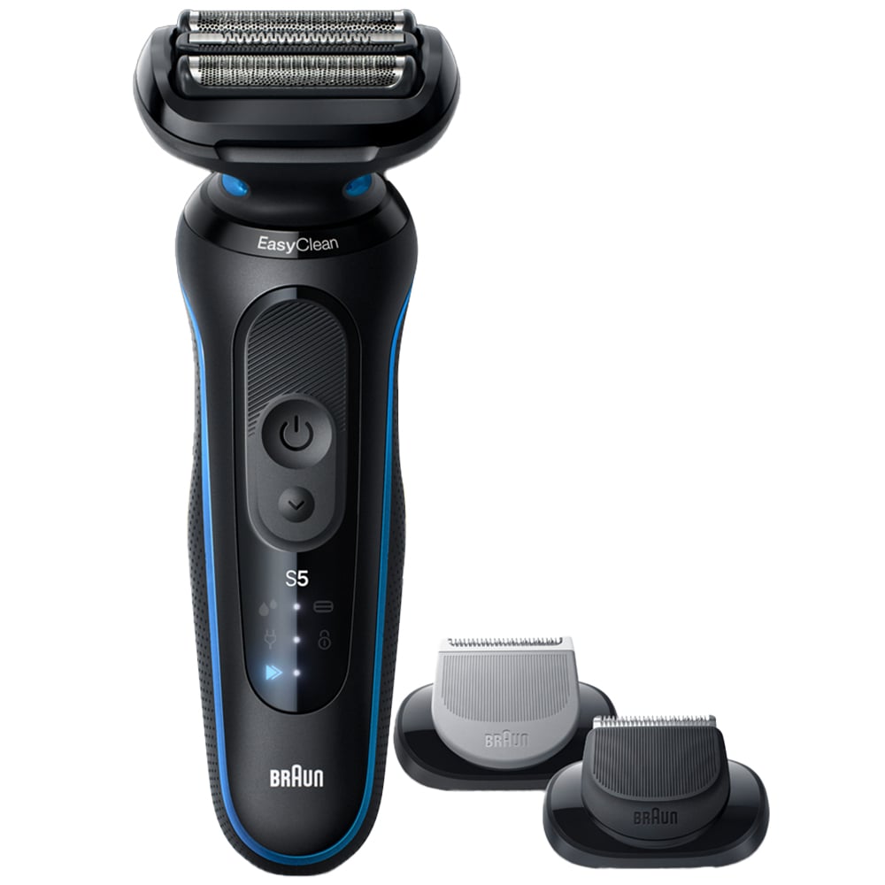 Braun Series 5 52-B1650S Blue Electric Shaver with 2 Attachments Image 2