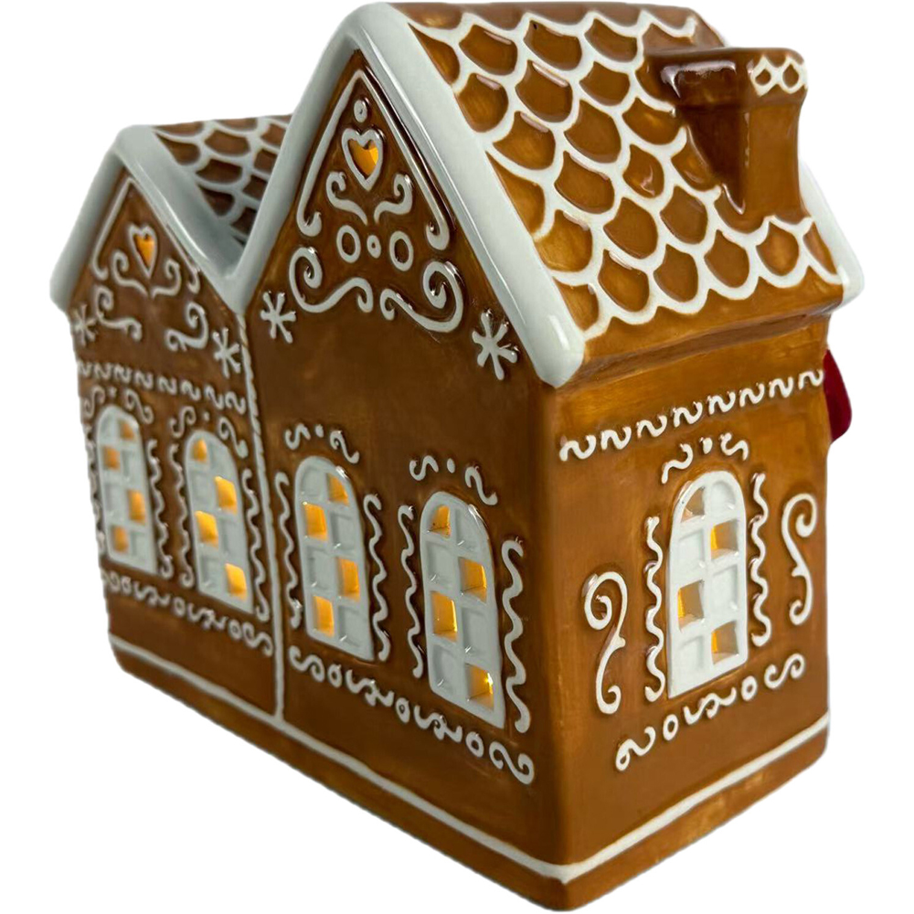 LED Gingerbread Cafe Decoration Brown Image 2