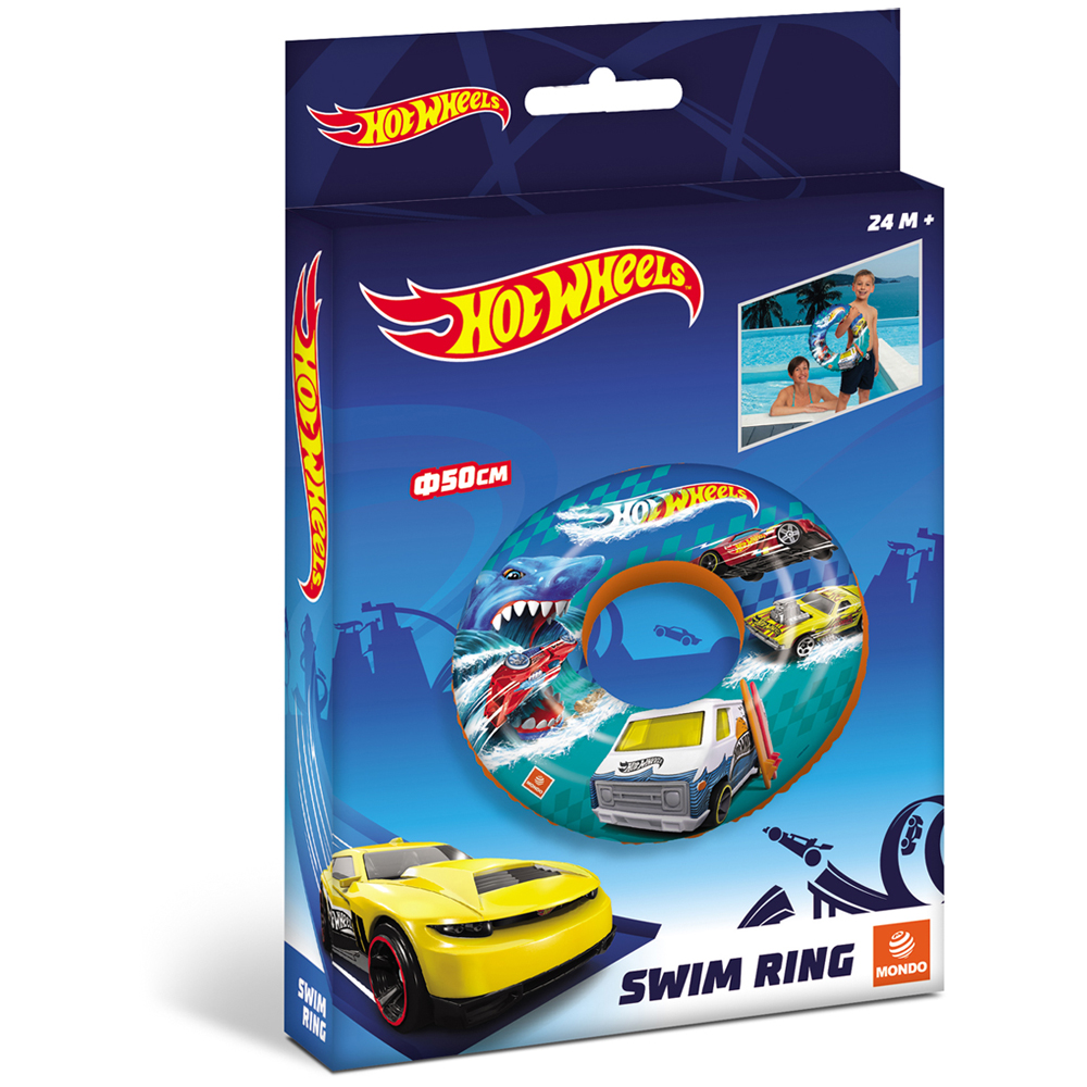 Mondo Kids Hot Wheels Inflatable Swim Ring Image 2