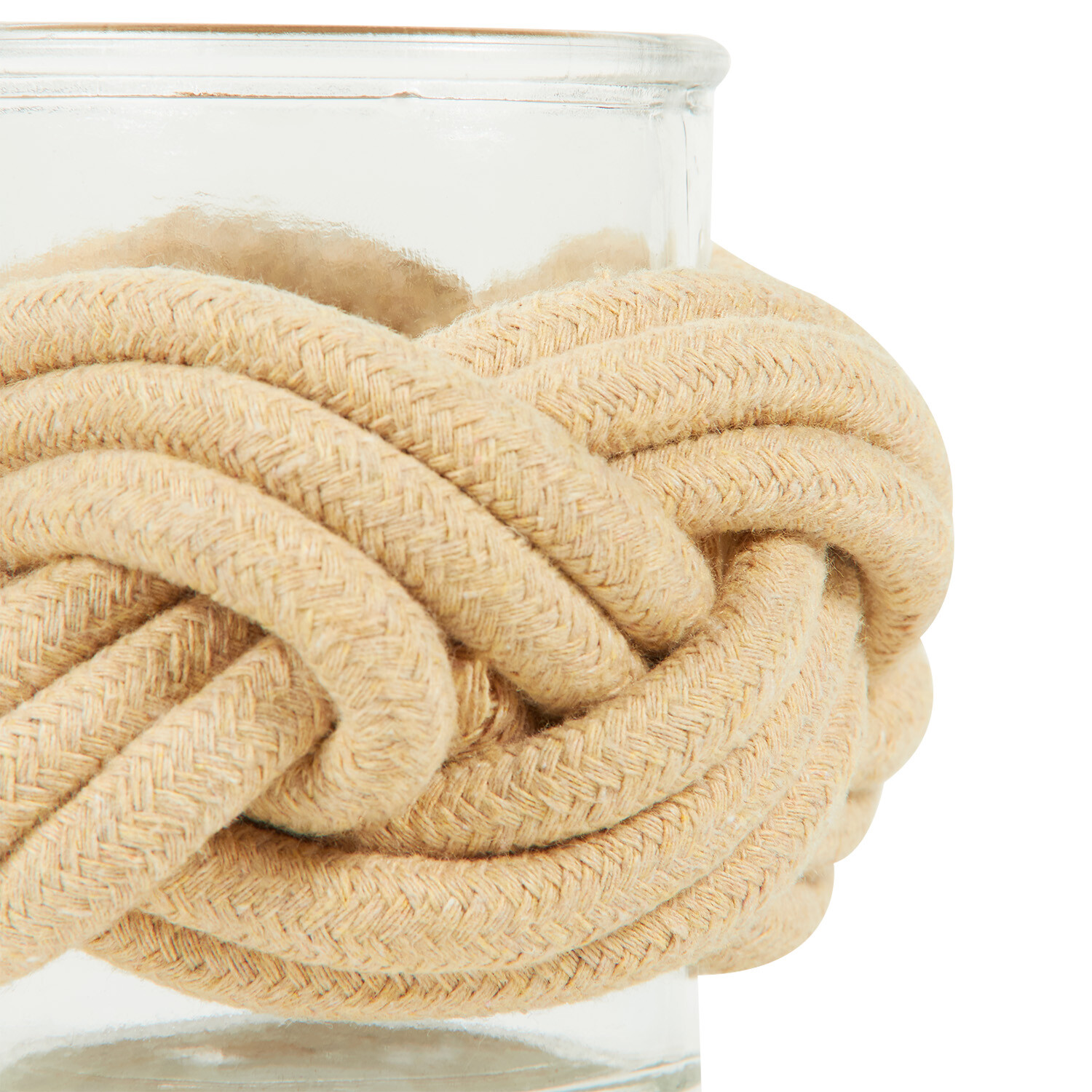 Rope Knot Tealight Holder - Neutral or White Image 3