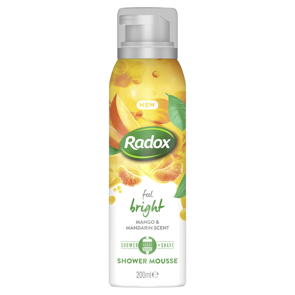 Radox Feel Bright Mango & Mandarin Shower Mousse  200ml Image