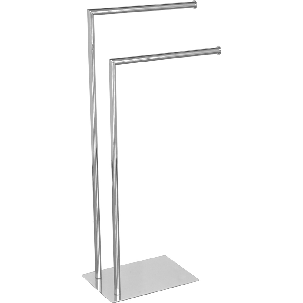 Polished Dual Towel Rail Chrome Image 3