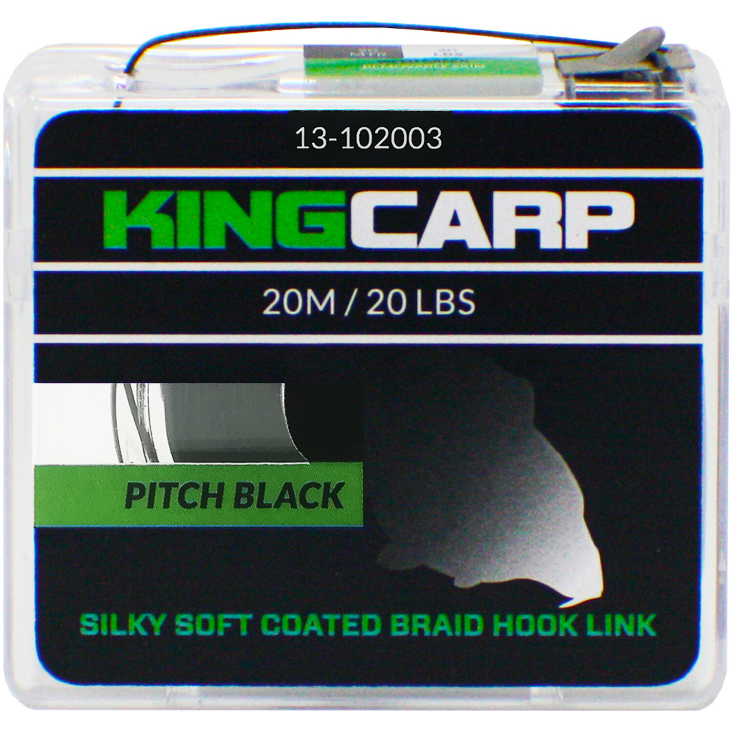 Pitch Black King Carp Coated Braid Hook Link Image 1