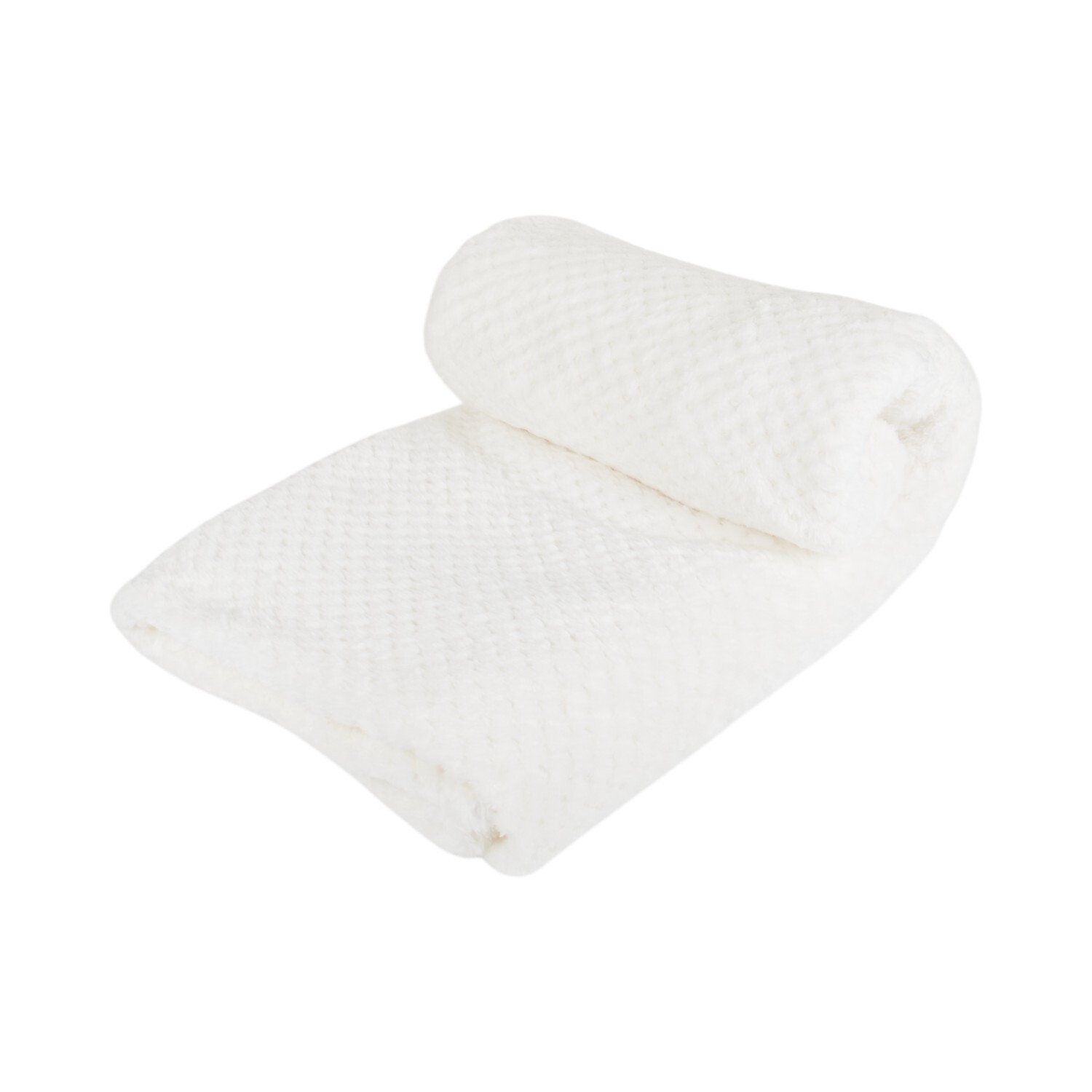 Waffle Soft Fleece Throw Natural Image 3