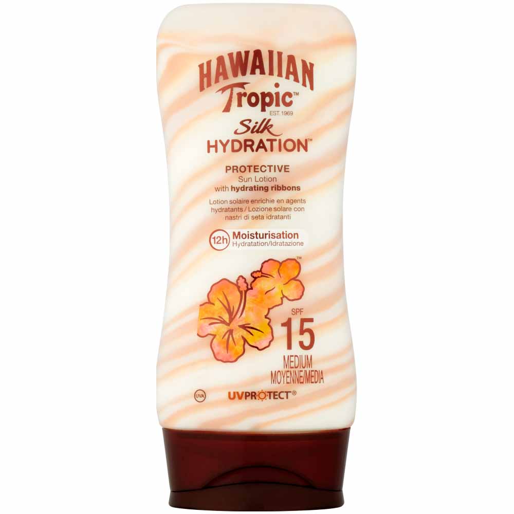 Hawaiian Tropic Silk Hydration Sun Cream SPF 15 180ml Image