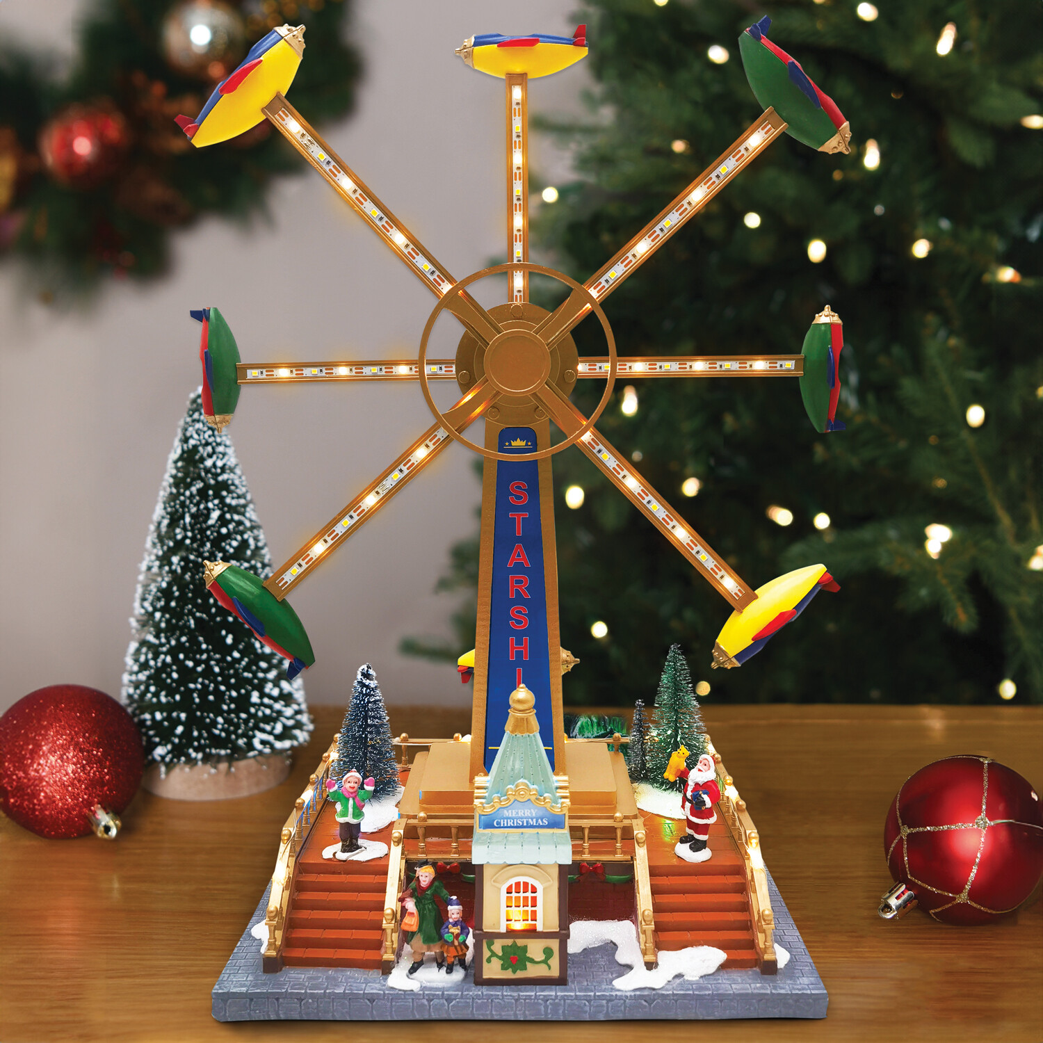 Christmas LED Spinning Plane Ride Image 2