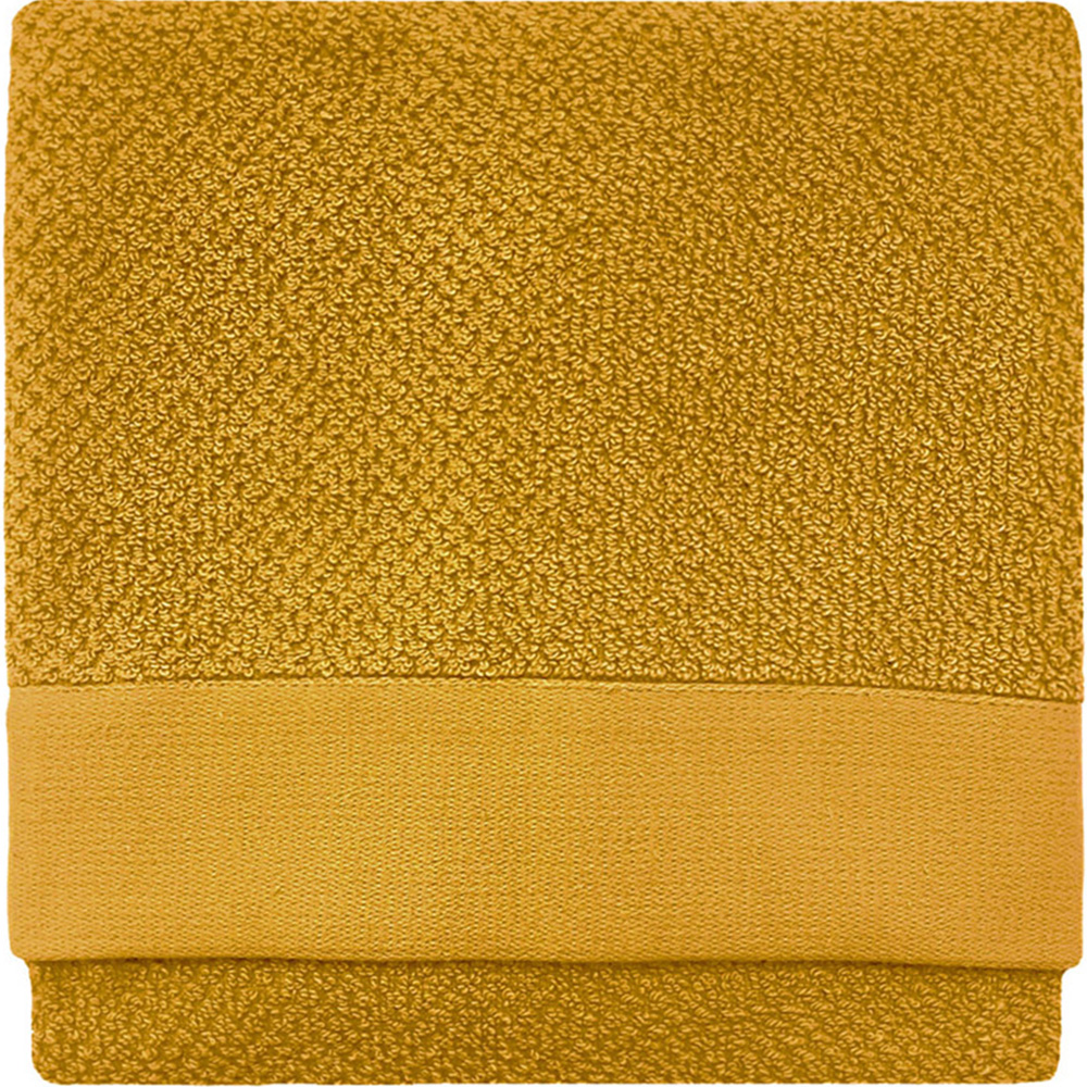 furn. Textured Cotton Ochre Hand Towel Image 1