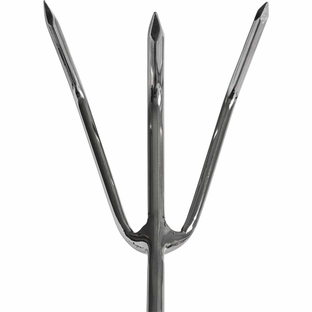 Wilko Wood Handle Stainless Steel Hand Cultivator Image 3