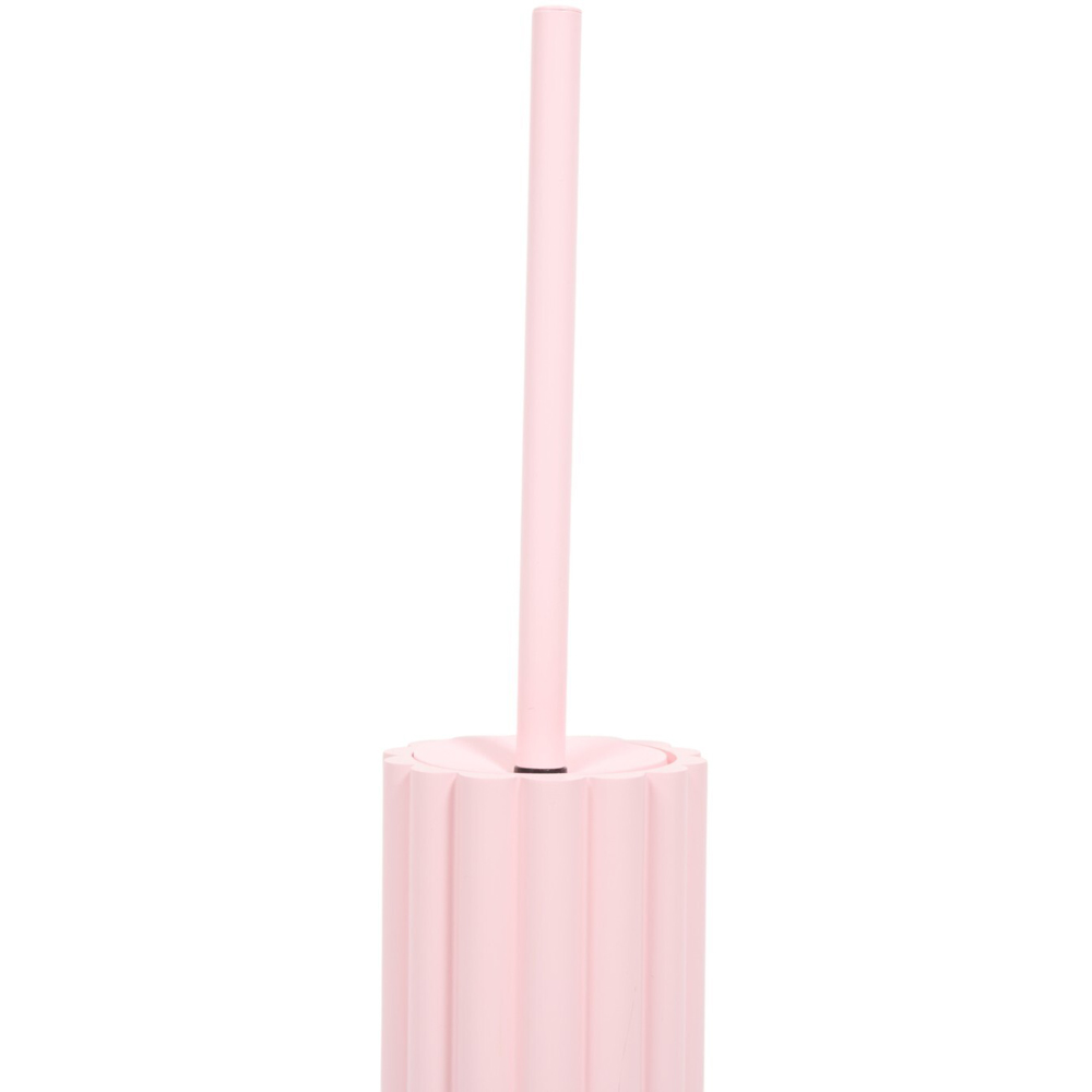 Scalloped Toilet Brush Holder Blush Image 3