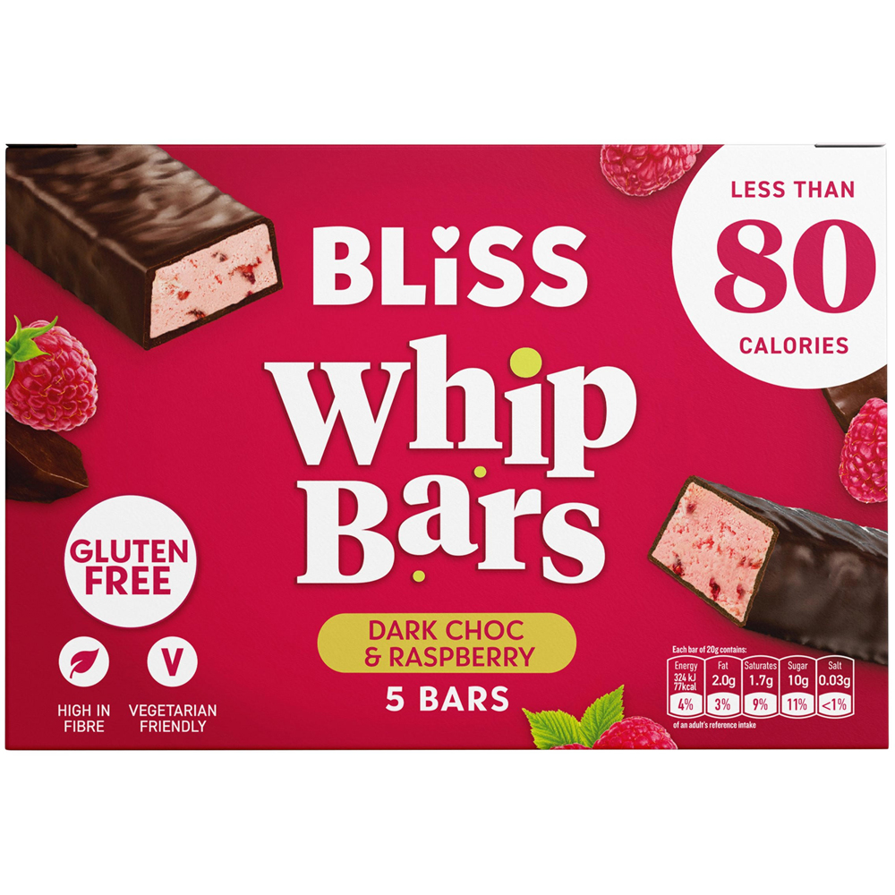 Bliss Whip Dark Chocolate and Raspberry Bars 5 Pack Image