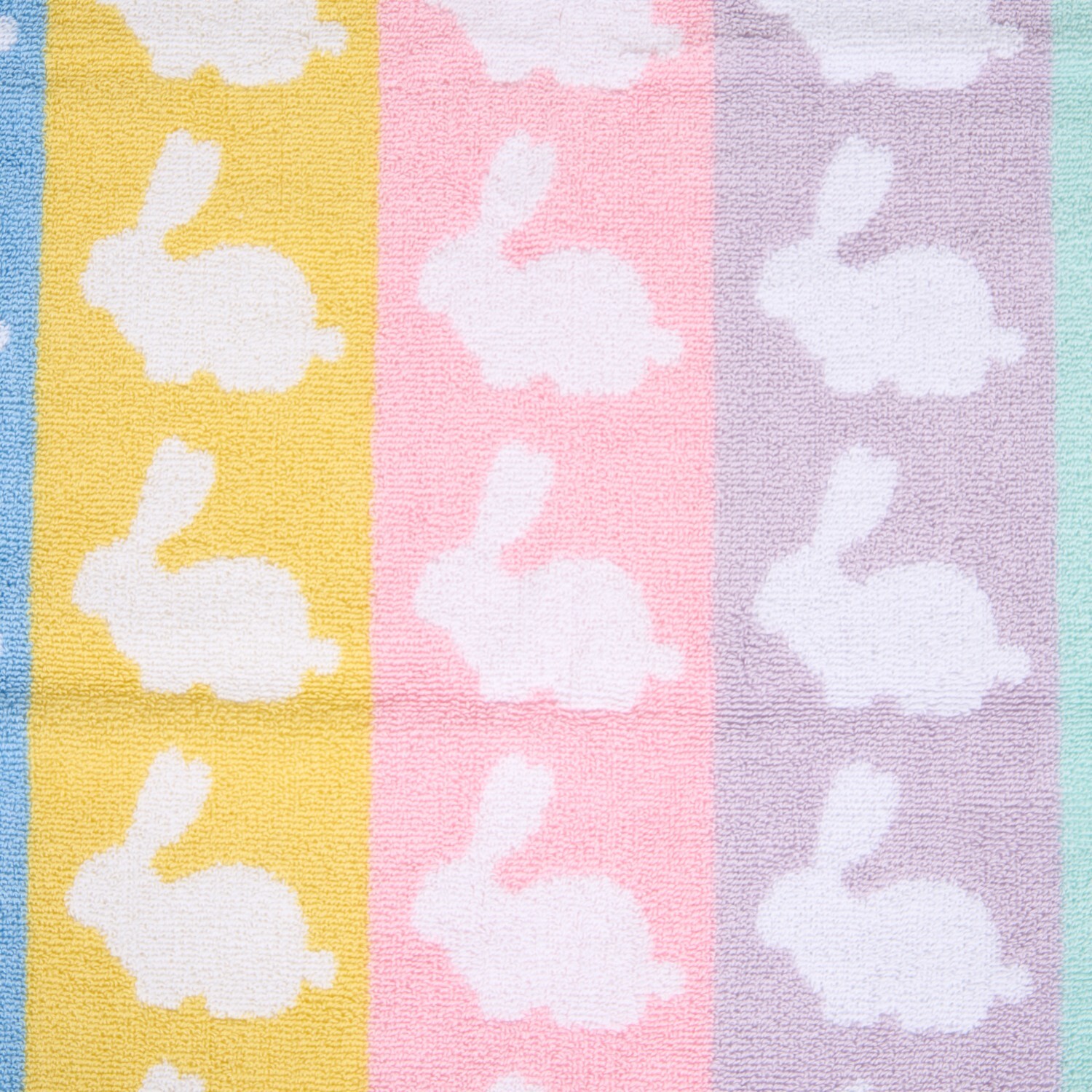 Pastel Bunnies Hand Towel - Multicolour Image 4