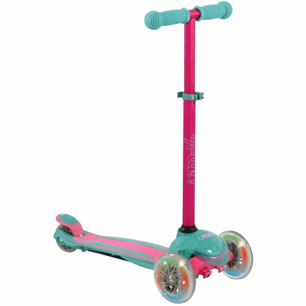 uMoVe Compact LED Scooter Pink and Teal Image 1