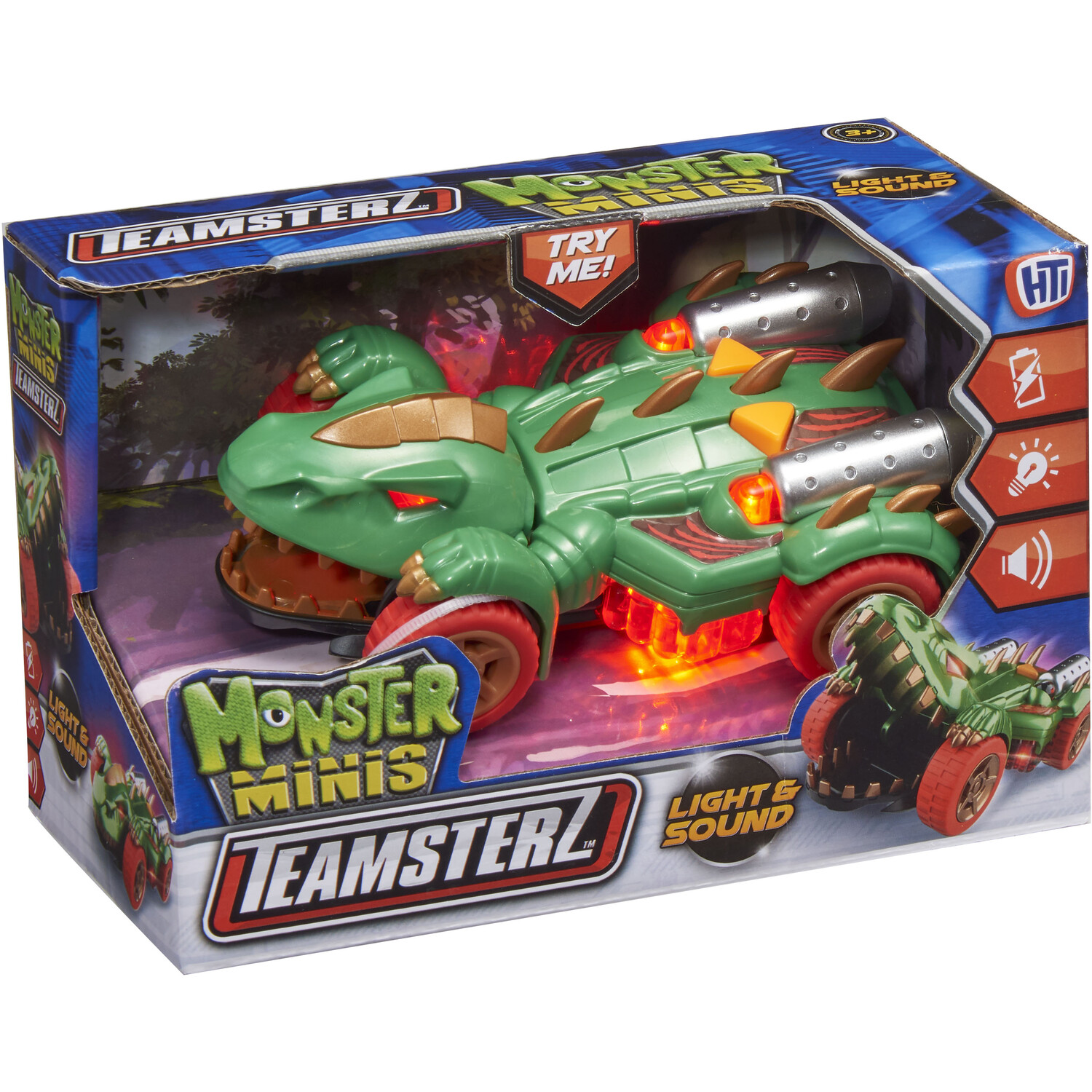 Teamsterz Monster Minis Light and Sound Dino - Green Image 2
