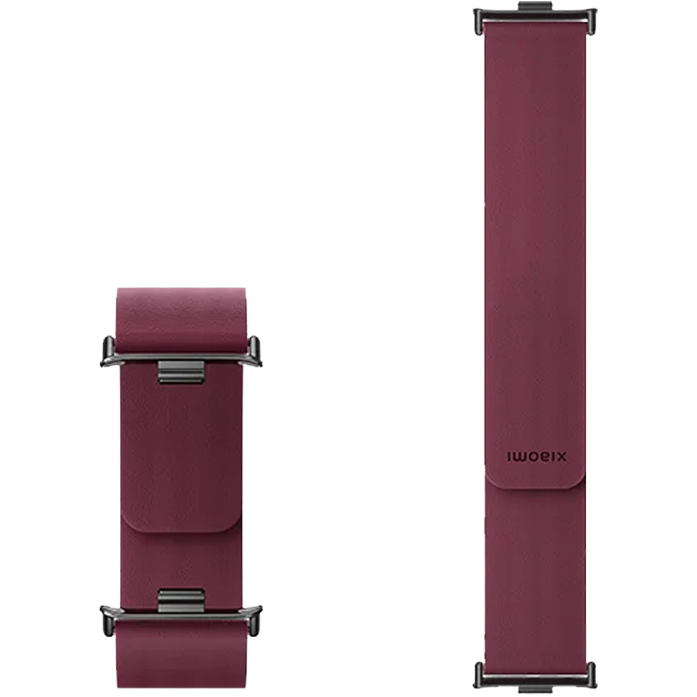 Xiaomi Berry Red Leather Quick Release Strap Image 1