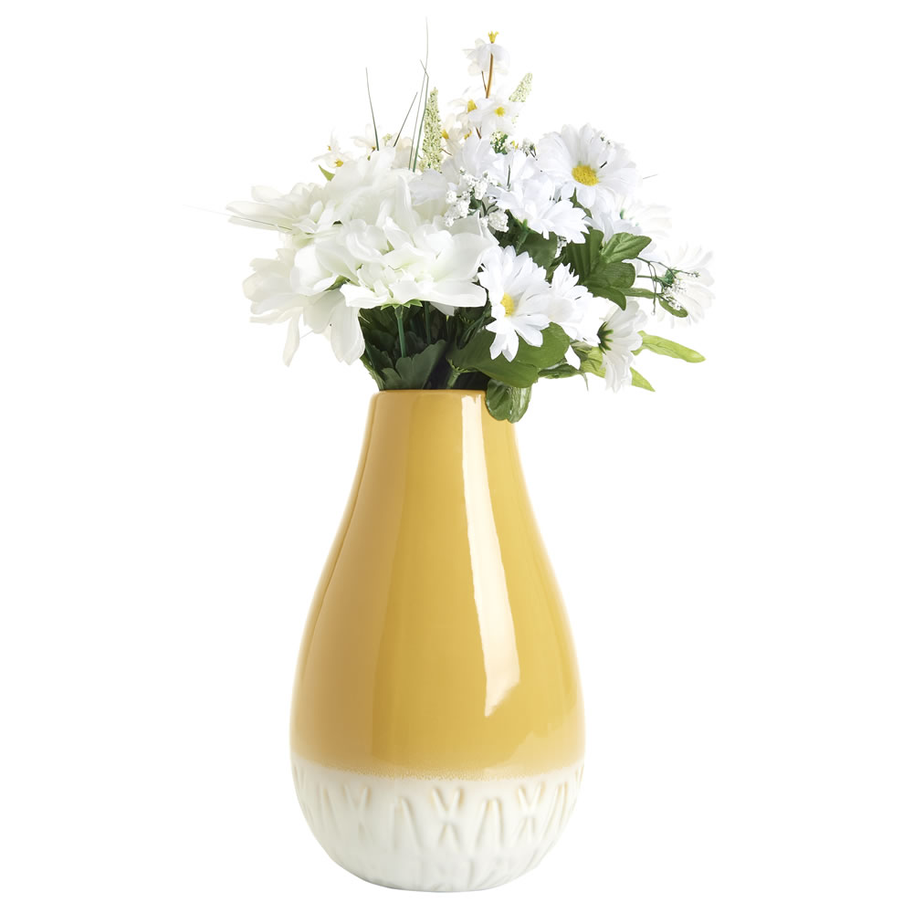 Wilko Ochre Bulbous Vase Wilko